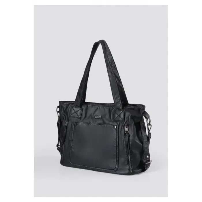 Lonti Siyah Cilt Omuz Çantası