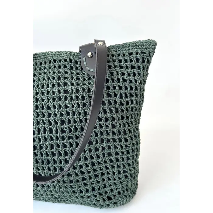 Loty Yeşil Örgü Çanta