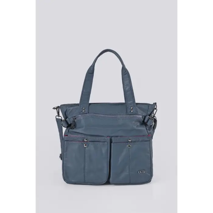 Opey Mavi Cilt Omuz Çantası