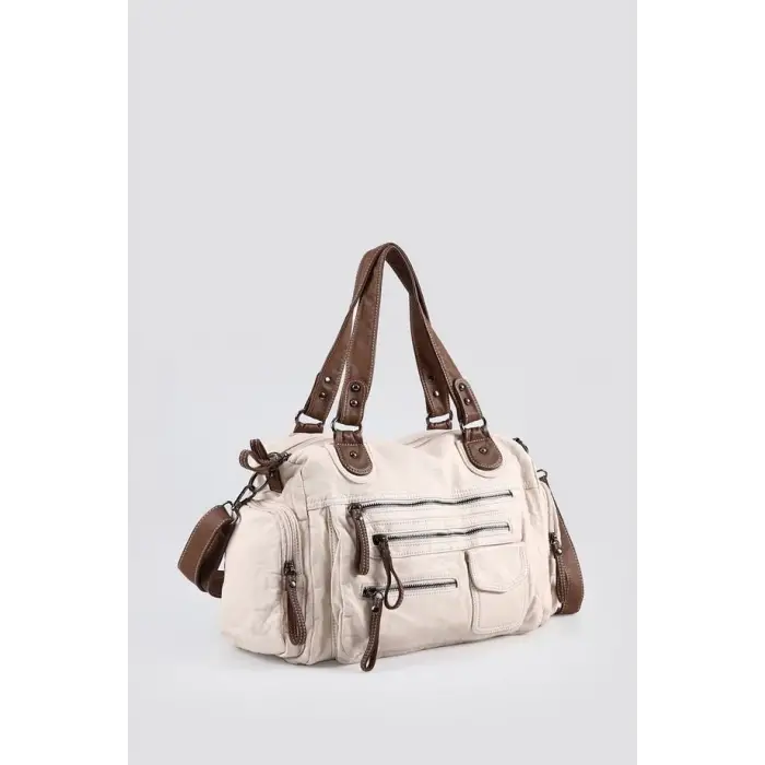 Orten Bej Cilt Omuz Çantası