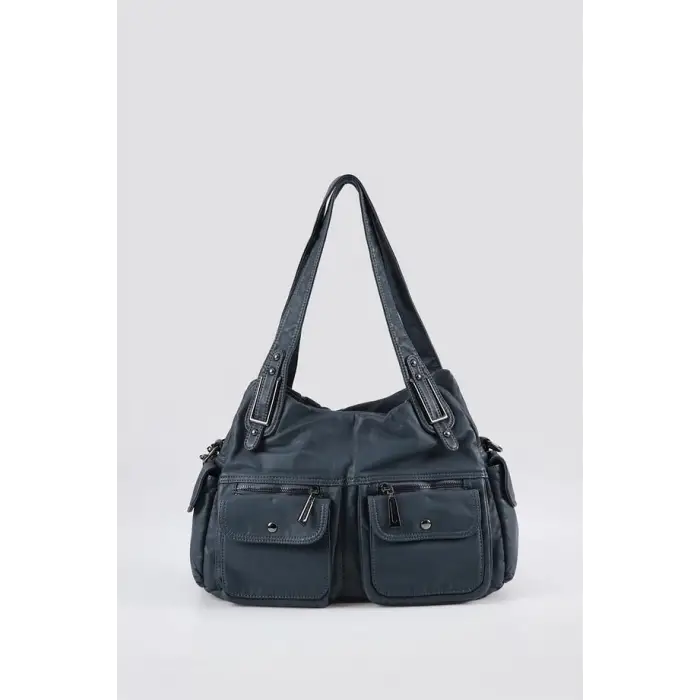 Oten Mavi Cilt Omuz Çantası