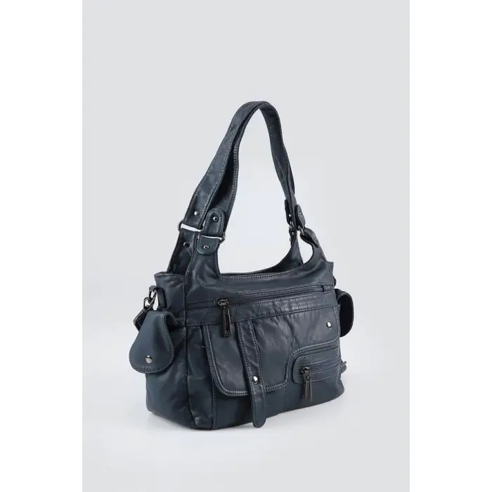 Pyser Mavi Cilt Omuz Çantası