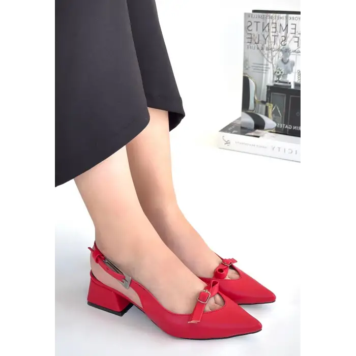 Rewat Kırmızı Cilt Topuklu Ayakkabı