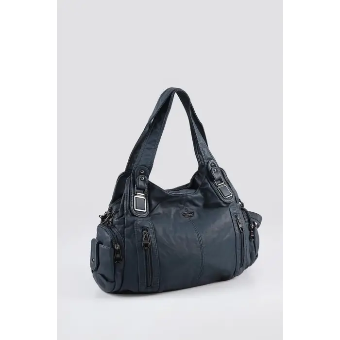 Tiwe Mavi Cilt Omuz Çantası