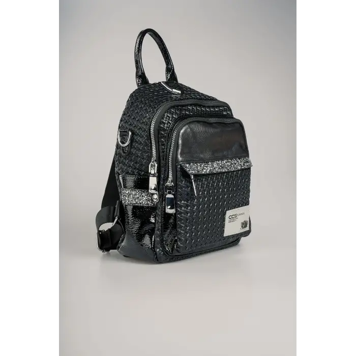 Tulip Siyah Cilt Sırt Çantası