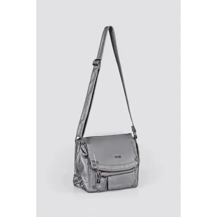 Witer Gri Cilt Omuz Çantası