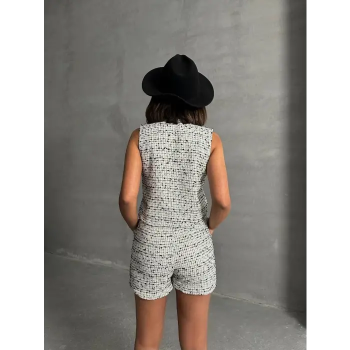 Yelekli şort takım