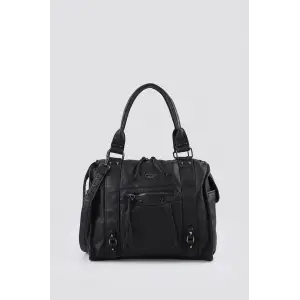 Abga Siyah Cilt Omuz Çantası