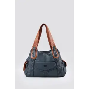 Batti Mavi Cilt Omuz Çantası