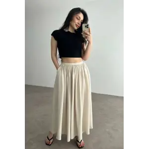 Cepli keten etek bej kz24