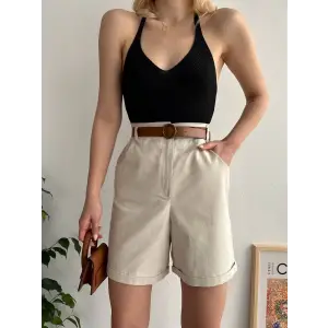 Gabardin kumaş şort