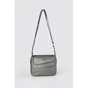 Jelli Gri Cilt Omuz Çantası