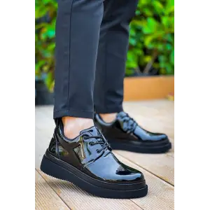 KB-X3  Kuback  Siyah Rugan Siyah Taban  Bağcıklı  Günlük Erkek  Ayakkabı