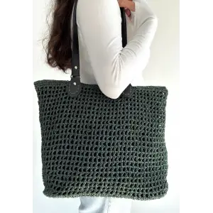 Loty Yeşil Örgü Çanta
