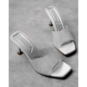 Luart Platin Simli Topuklu Terlik
