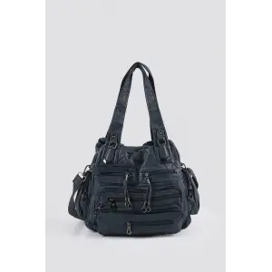 Miver Mavi Cilt Omuz Çantası