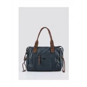 Muert Mavi Cilt Omuz Askılı El Çantası