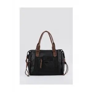 Muert Siyah Cilt Omuz Askılı El Çantası