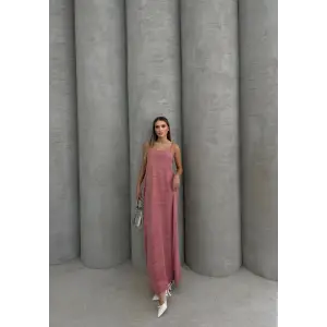 Piliseli uzun elbise