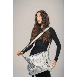 Tiven Gri Cilt Omuz Ve Kol Çantası