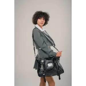 Tiven Siyah Cilt Omuz Ve Kol Çantası