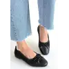 Etya Siyah Cilt Babet Ayakkabı