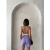 Kapaklı şort etek lila s208