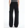 Kargo cep jeans pantolon siyah