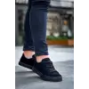KB-122   Kuback Siyah Süet Siyah Yüksek Taban Bağcıklı Günlük Erkek Ayakkabı