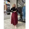 Kraş etek bordo