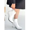 Mişha Beyaz Cilt Topuklu Bot