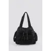 Miver Siyah Cilt Omuz Çantası