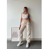 Paraşüt pantolon bej