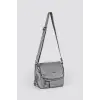Witer Gri Cilt Omuz Çantası