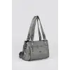 Zuwer Gri Cilt Omuz Çantası