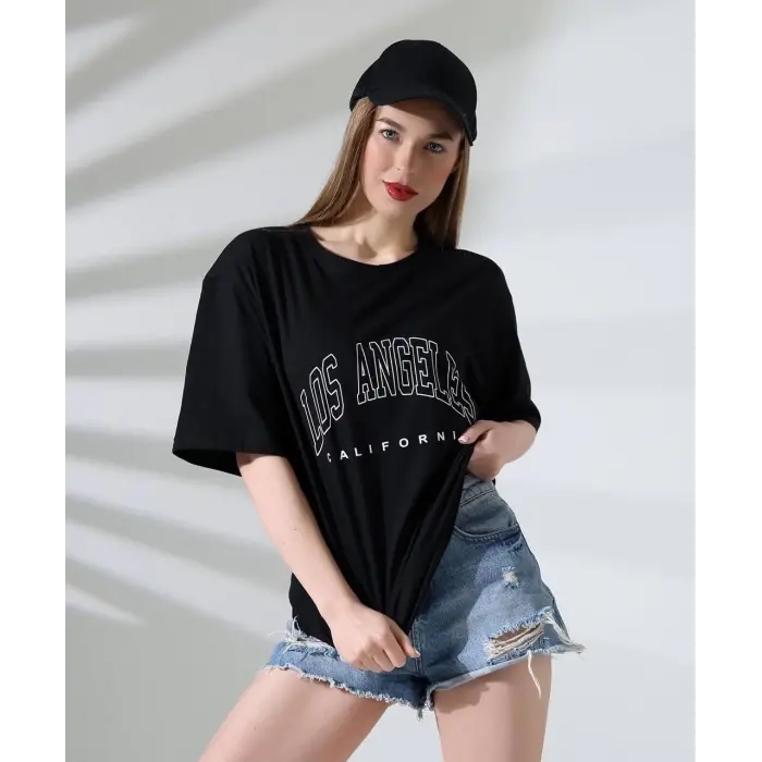 Angeles baskılı tişört