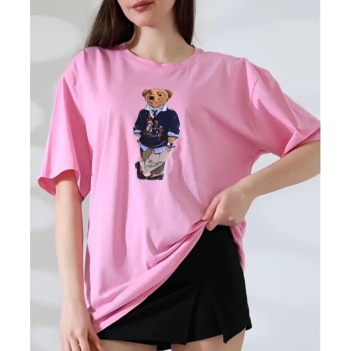 Ayıcıklı oversize tişört