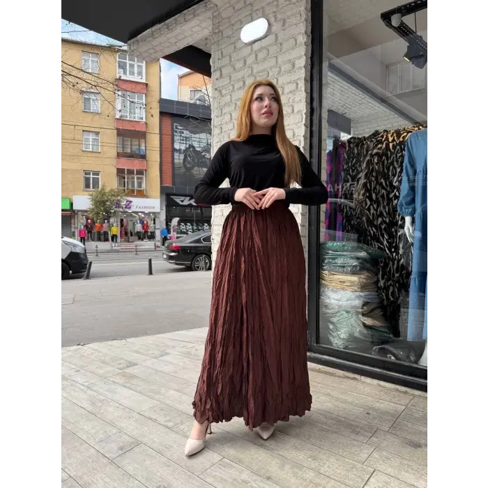 Kraş etek kahve