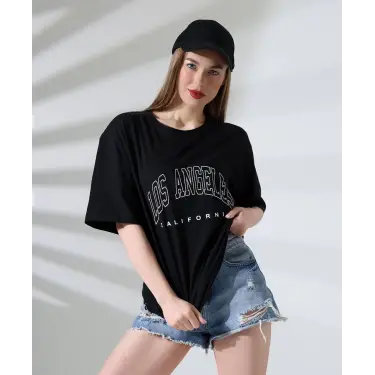 Angeles baskılı tişört
