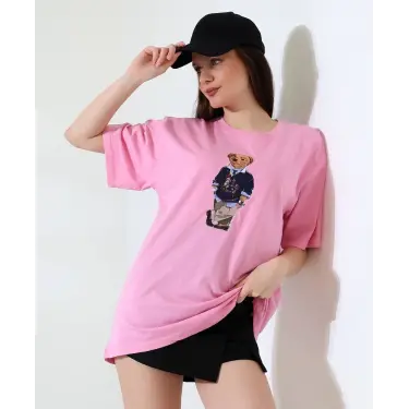 Ayıcıklı oversize tişört