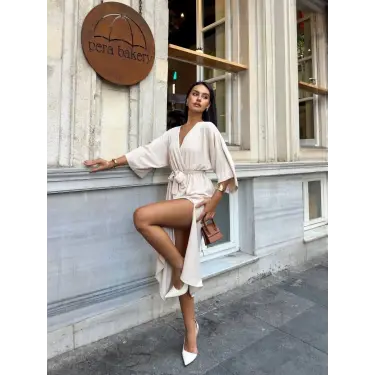 Ayrobin midi elbise