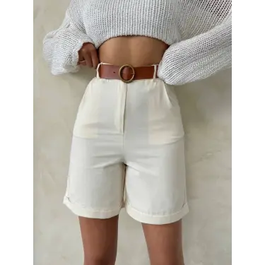 Gabardin kumaş şort