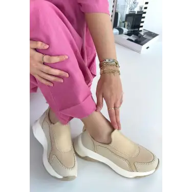 Kendy Bej Cilt Spor Ayakkabı