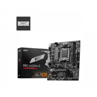 MSI PRO A620M-E AM5 DDR5 6800MHZ(OC) HDMI VGA M.2 USB3.2 MATX