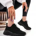 Ante Siyah Triko Bağcıklı Spor Ayakkabı