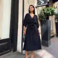 Ayrobin midi elbise