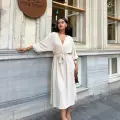 Ayrobin midi elbise