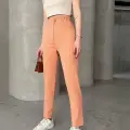 Beli lastikli karamel pantolon