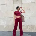 Bol paça pantolonlu alt üst takım
