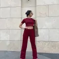 Bol paça pantolonlu alt üst takım